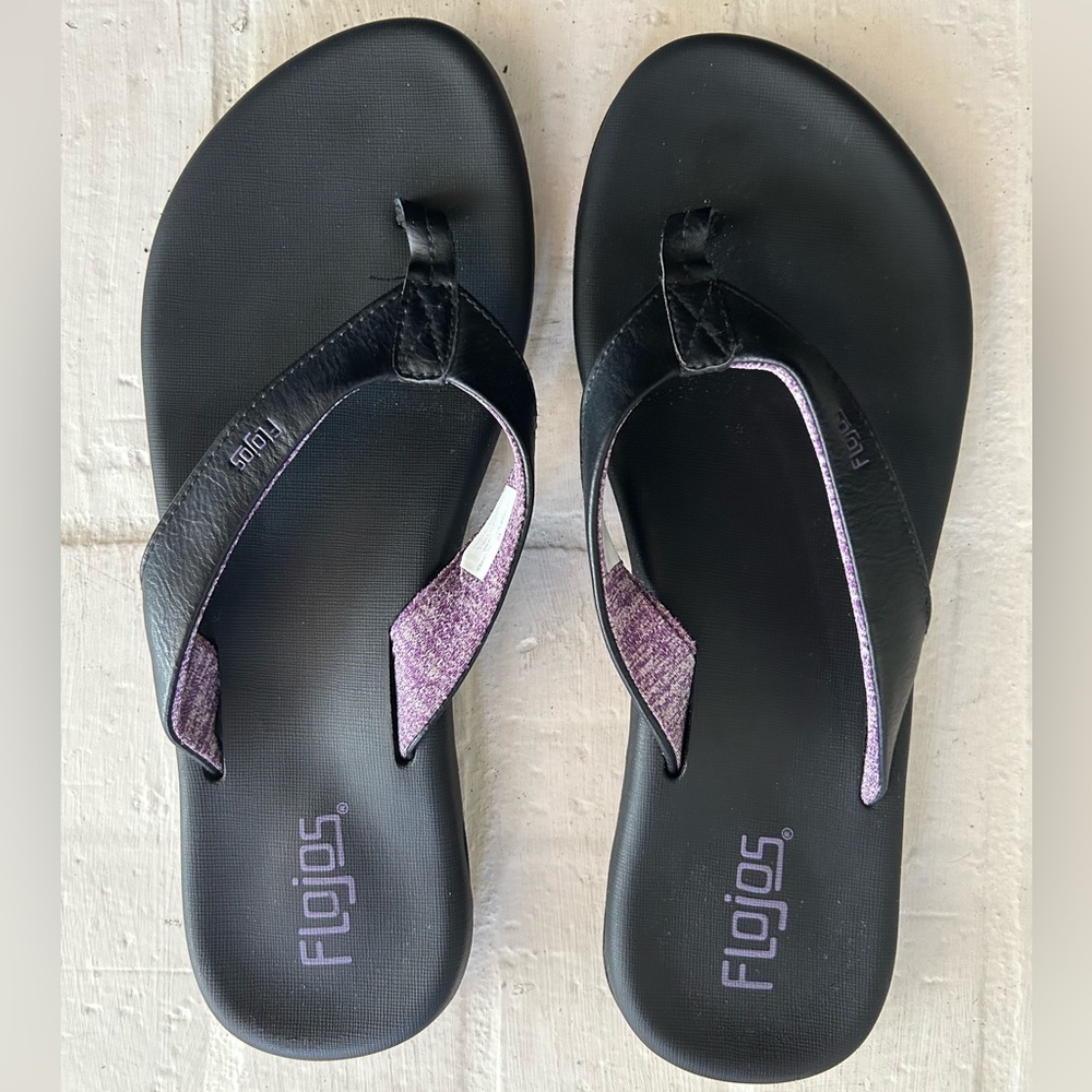 Flojos size 10 black/purple